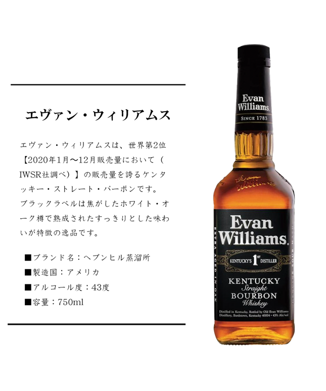 エヴァン・ウィリアムス ブラックラベル【正規品】750ml