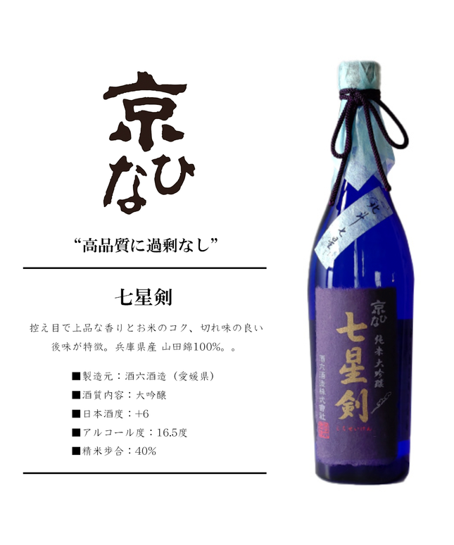 『七星剣』純米大吟醸〔木箱付き〕